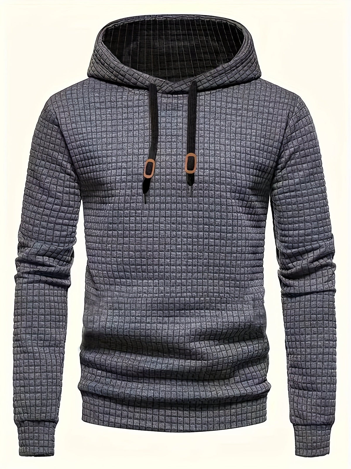 Harold | Modern Grid Elbow-Patch Hoodie