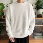 Nathaniel | Relaxed Fuzzy Crewneck Sweater
