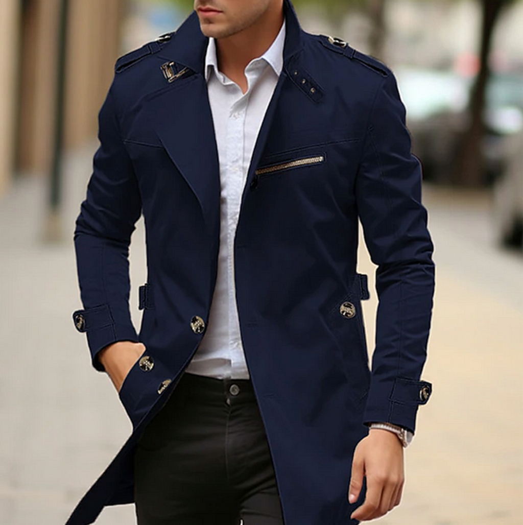 Anthony | Refined Epaulette Trench Coat