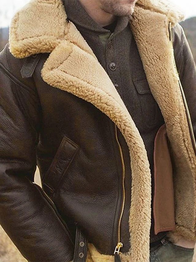 Austin | Rugged Shearling Aviator Jacket