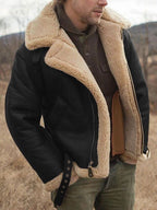 Austin | Rugged Shearling Aviator Jacket