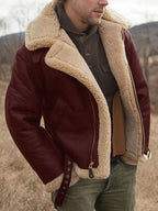 Austin | Rugged Shearling Aviator Jacket