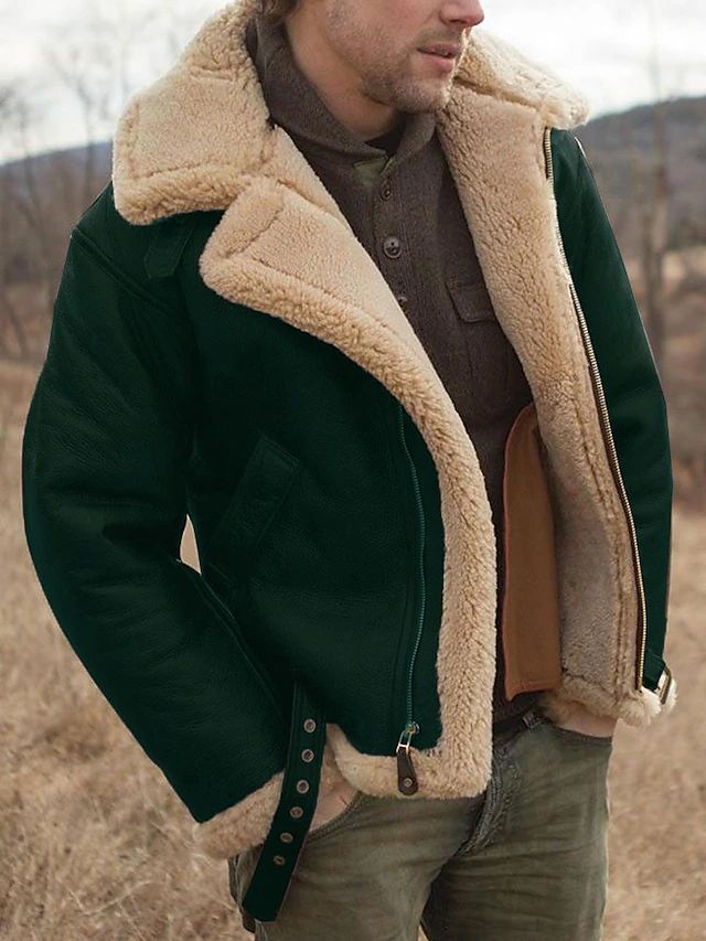 Austin | Rugged Shearling Aviator Jacket
