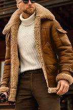 Austin | Rugged Shearling Aviator Jacket