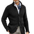 Cole | Refined Waffle Stand-Collar Cardigan