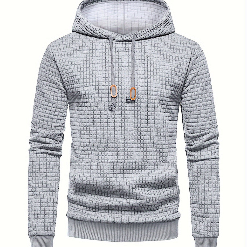 Dean | Modern Textured Grid Hoodie
