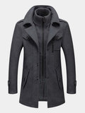 Daniel | Refined Layered-Collar Peacoat Jacket