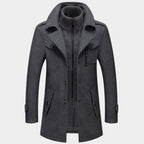 Daniel | Refined Layered-Collar Peacoat Jacket