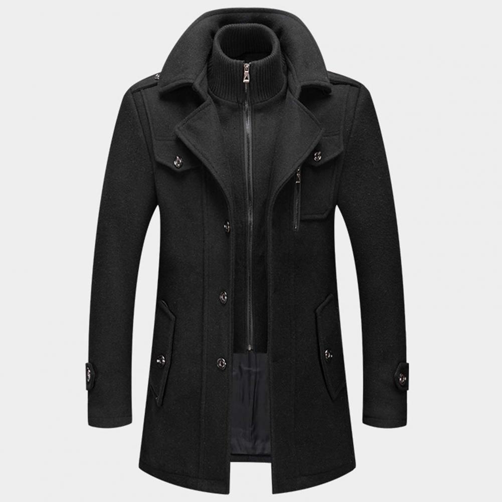 Daniel | Refined Layered-Collar Peacoat Jacket