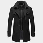 Daniel | Refined Layered-Collar Peacoat Jacket