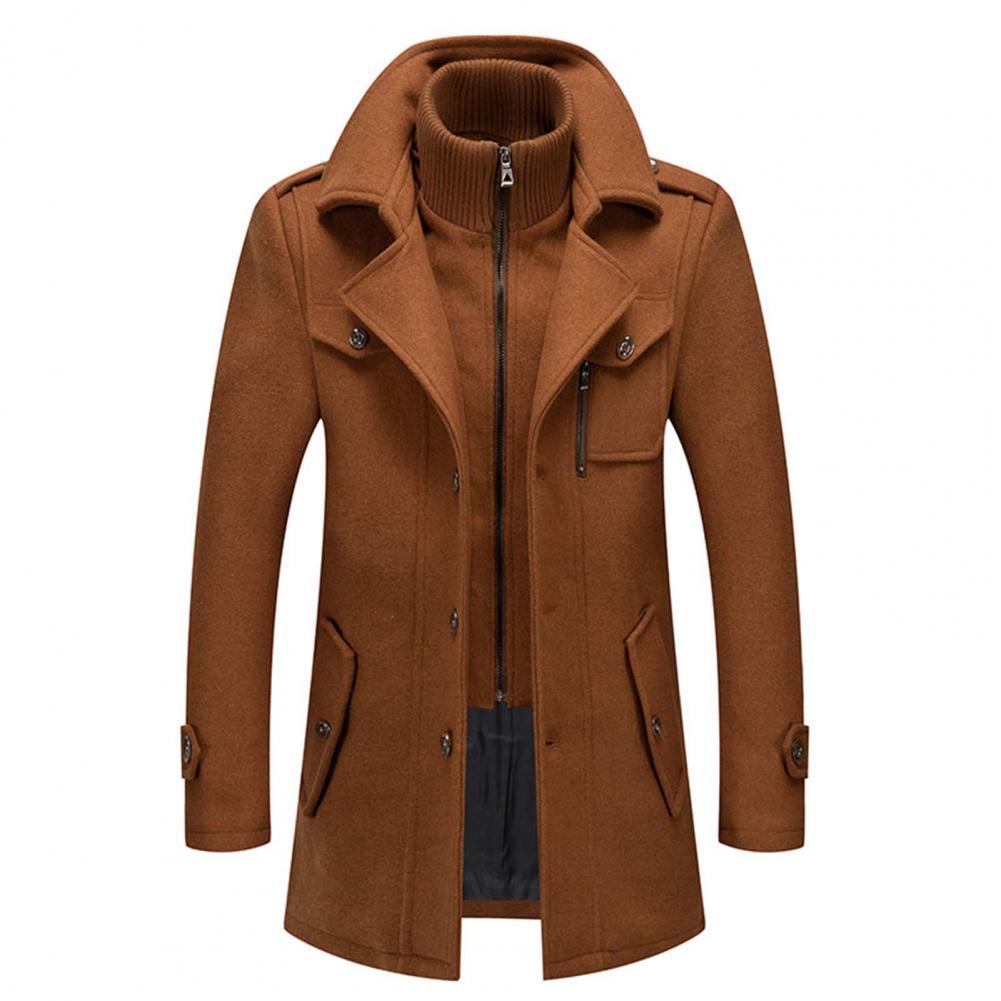 Daniel | Refined Layered-Collar Peacoat Jacket