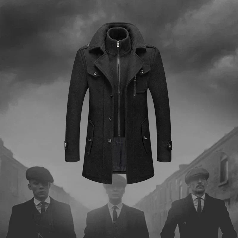 Daniel | Refined Layered-Collar Peacoat Jacket