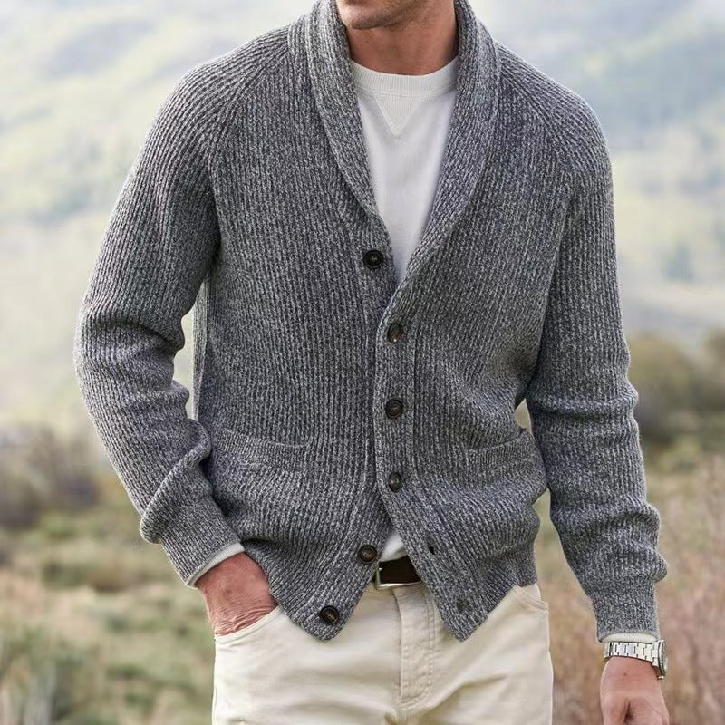Raymond | Refined Collar Knit Cardigan
