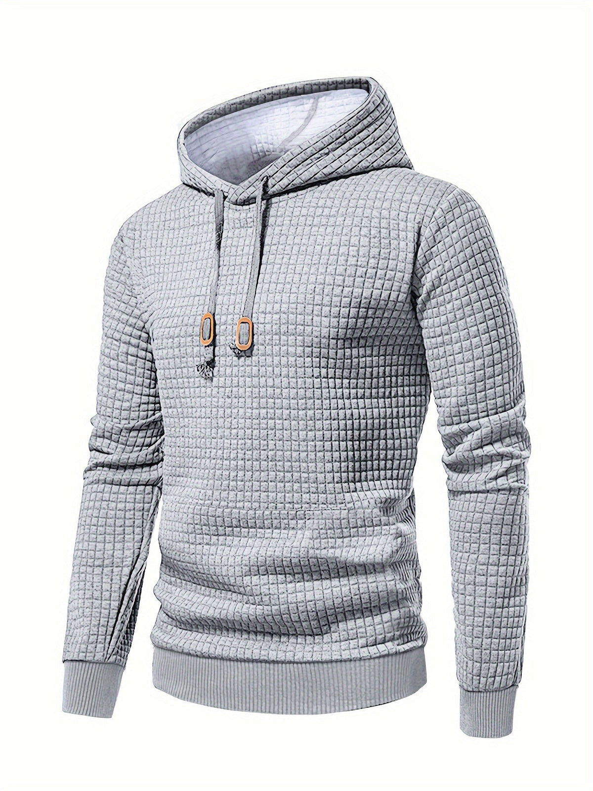 Dean | Modern Textured Grid Hoodie