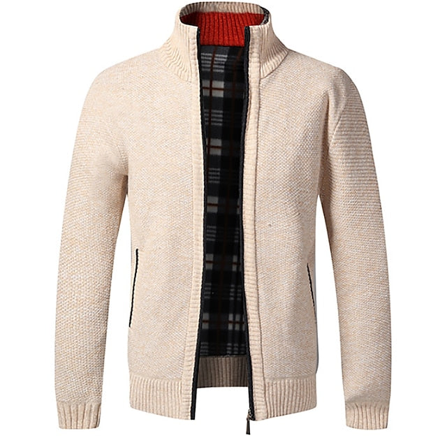 Gerald | Classic Sherpa-Lined Knit Cardigan