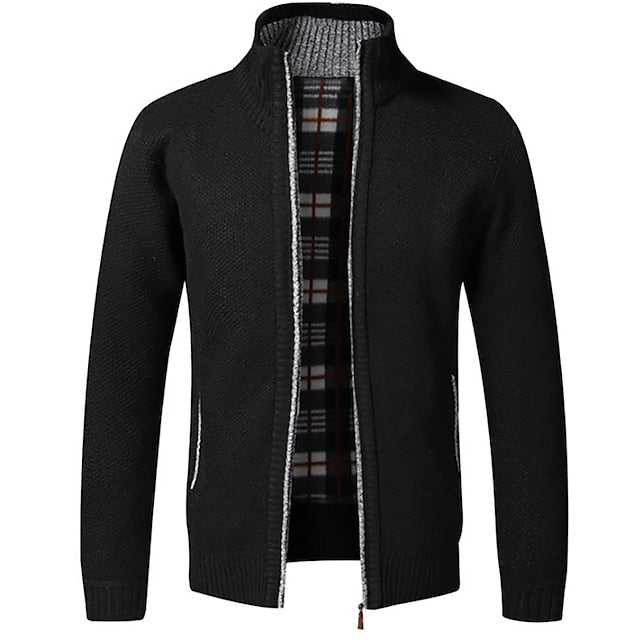 Gerald | Classic Sherpa-Lined Knit Cardigan