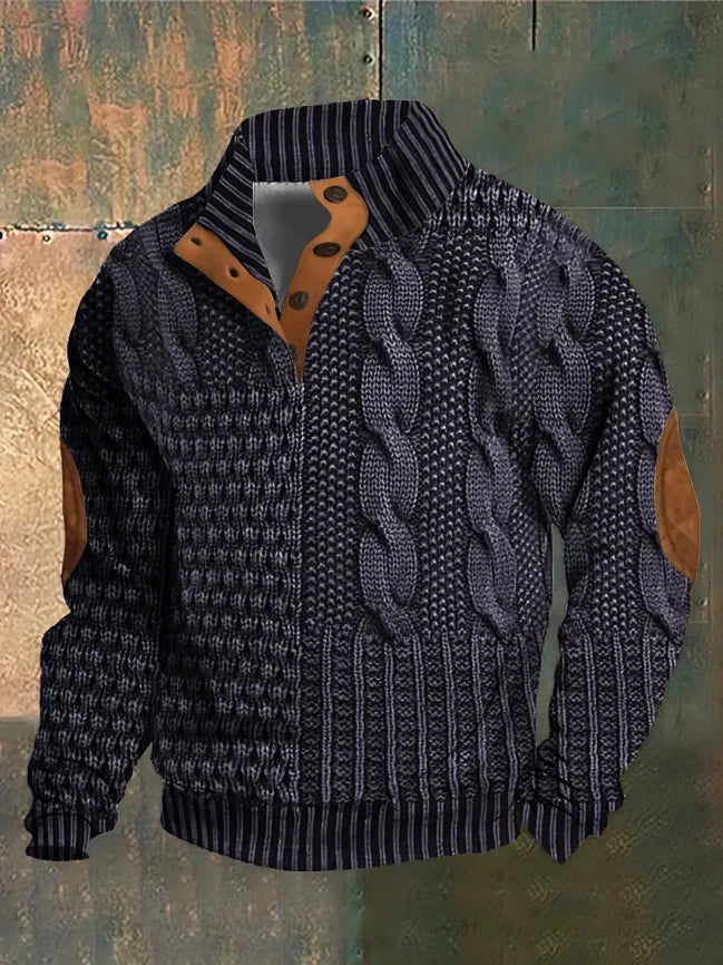 Gerald | Rugged Knit Quarter-Zip Sweater