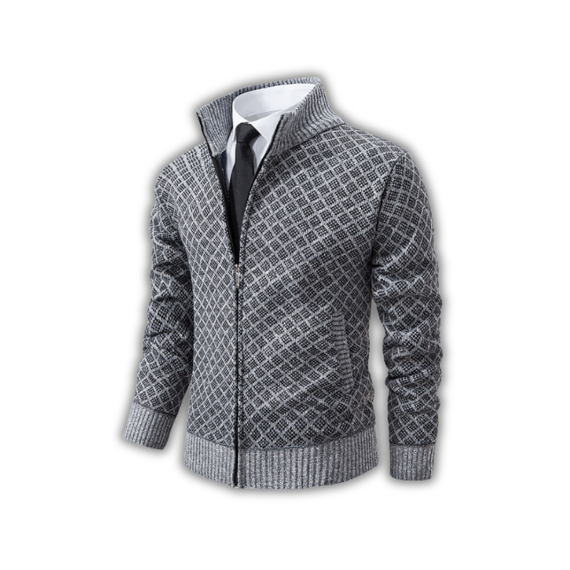 Walter | Refined Diamond Knit Cardigan