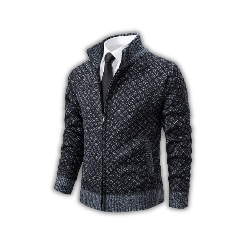 Walter | Refined Diamond Knit Cardigan