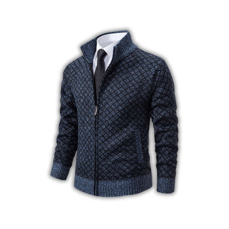 Walter | Refined Diamond Knit Cardigan