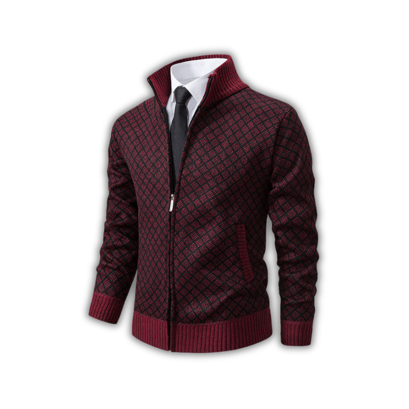 Walter | Refined Diamond Knit Cardigan