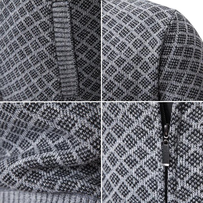 Walter | Refined Diamond Knit Cardigan