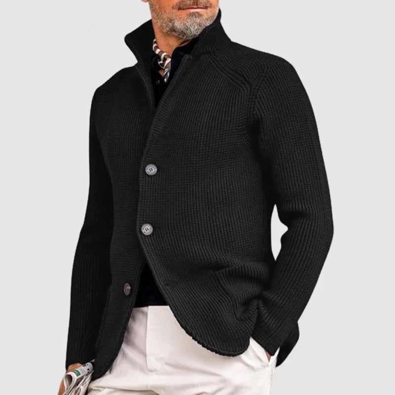 Julian | Refined Collar Knit Cardigan