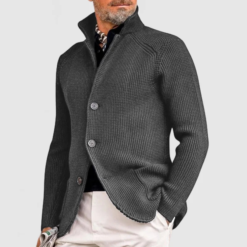 Julian | Refined Collar Knit Cardigan