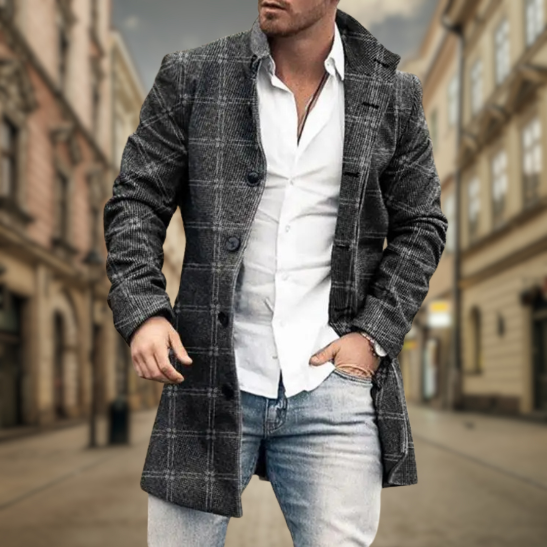 Harold | Refined Stand-Collar Overcoat Jacket
