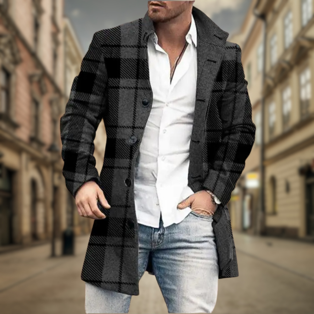 Harold | Refined Stand-Collar Overcoat Jacket