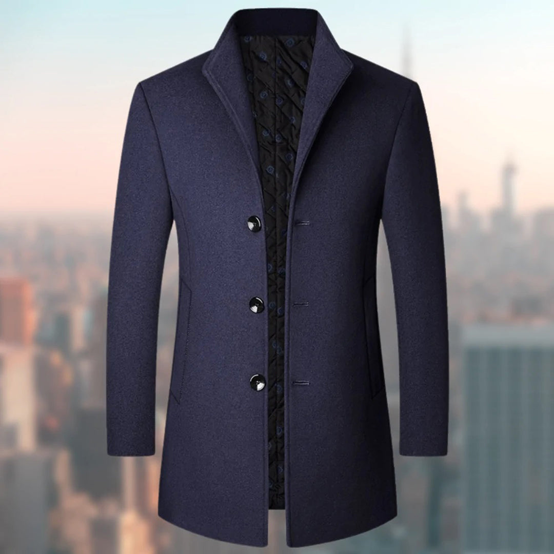 Walter | Refined Wool Stand-Collar Coat