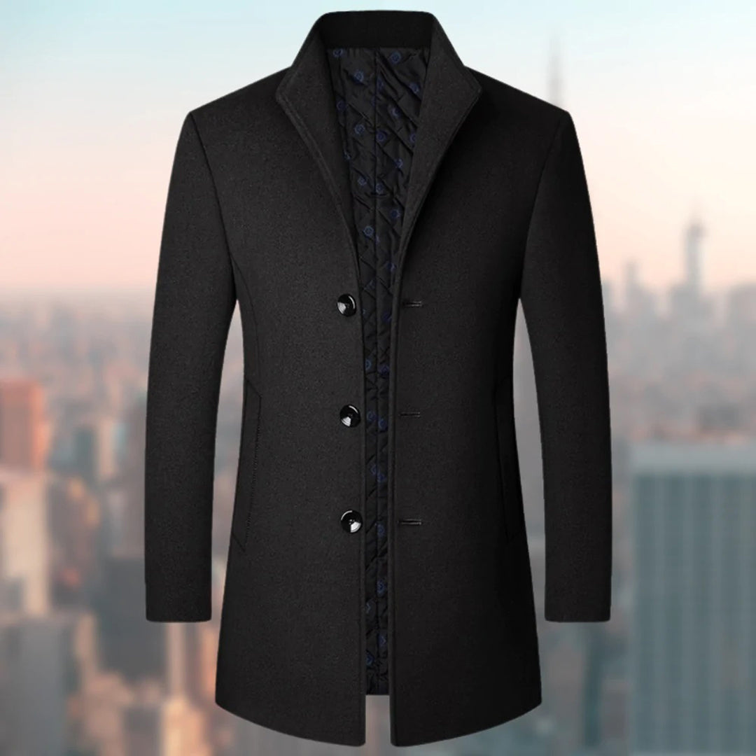 Walter | Refined Wool Stand-Collar Coat