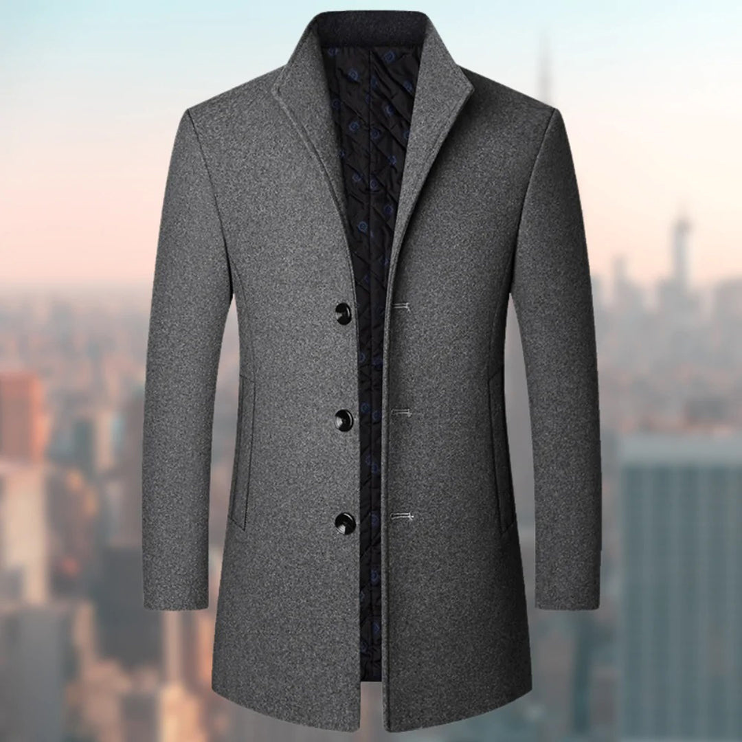 Walter | Refined Wool Stand-Collar Coat