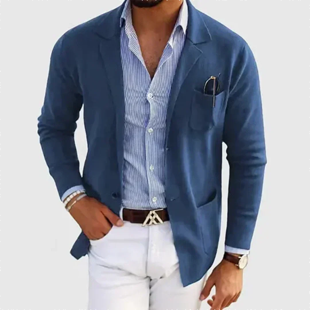 Matthew | Refined Knit Notched-Lapel Blazer