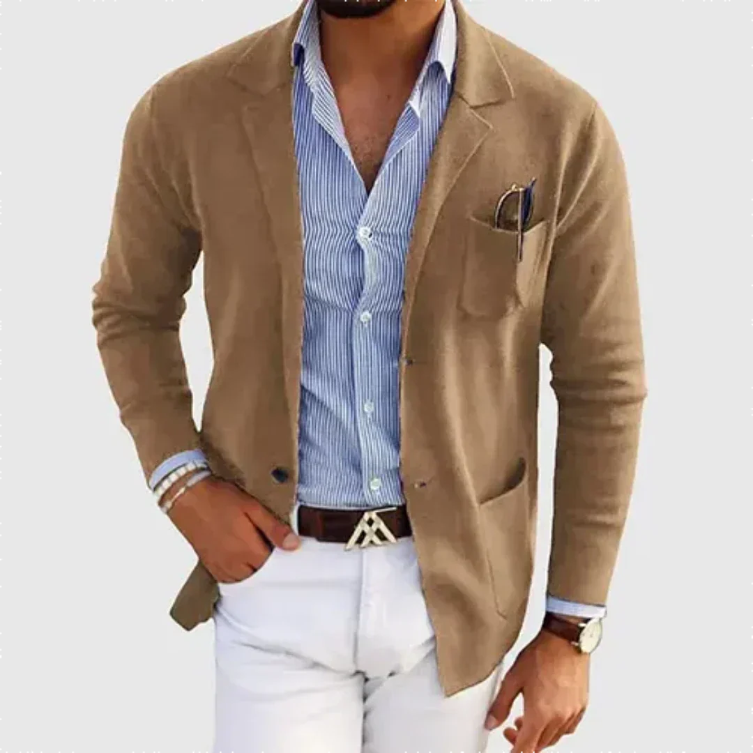 Matthew | Refined Knit Notched-Lapel Blazer
