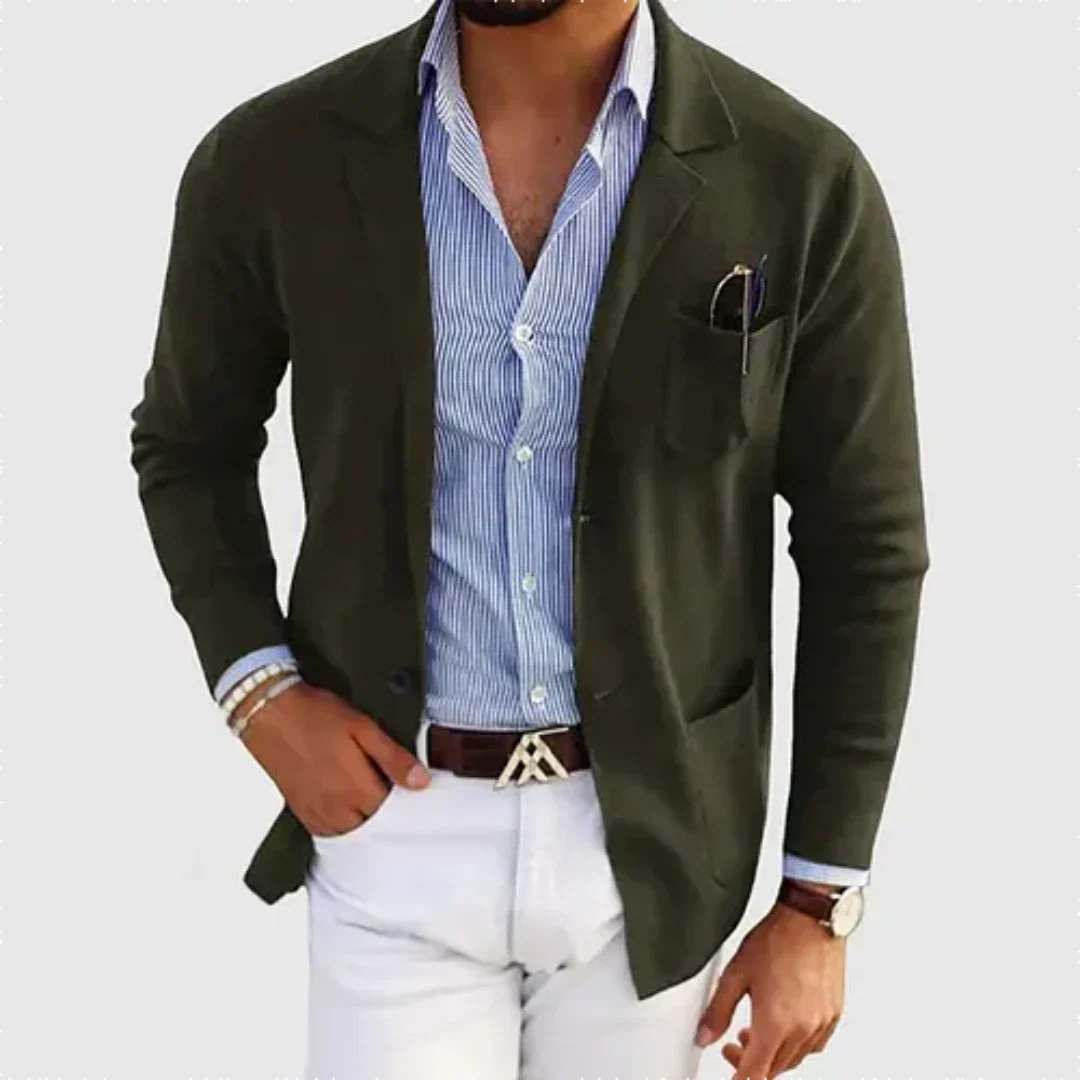 Matthew | Refined Knit Notched-Lapel Blazer