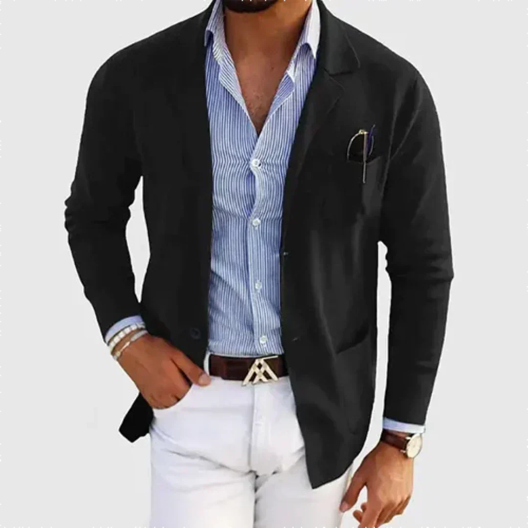 Matthew | Refined Knit Notched-Lapel Blazer