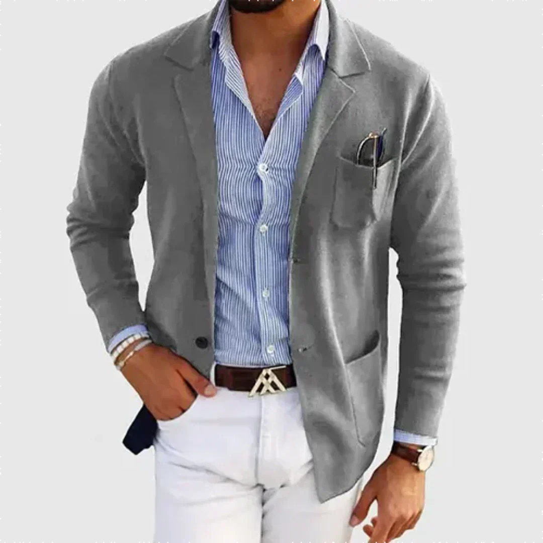 Matthew | Refined Knit Notched-Lapel Blazer