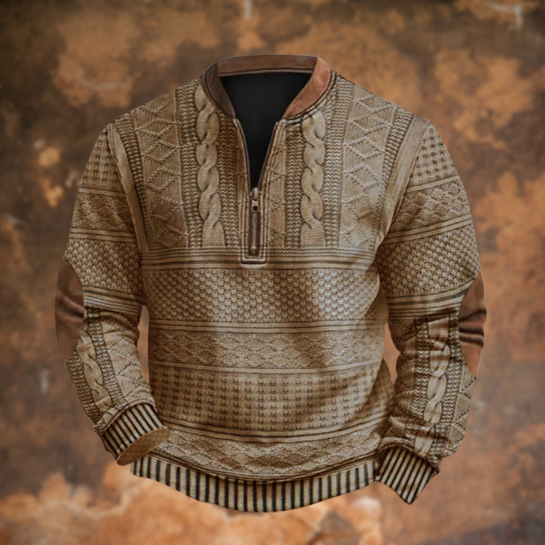 Harold | Heritage Knit Quarter-Zip Sweater