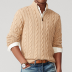 Bruce | Classic Knit Quarter-Zip Sweater