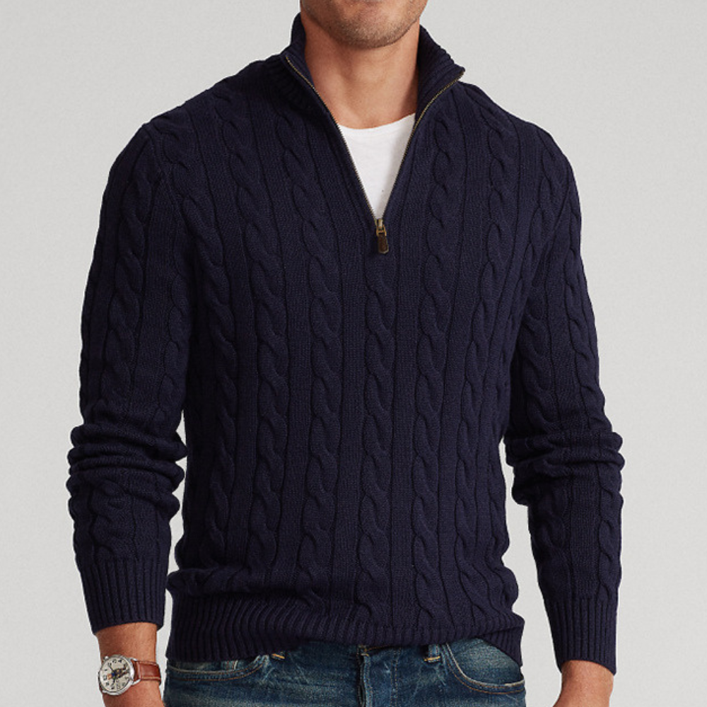 Bruce | Classic Knit Quarter-Zip Sweater