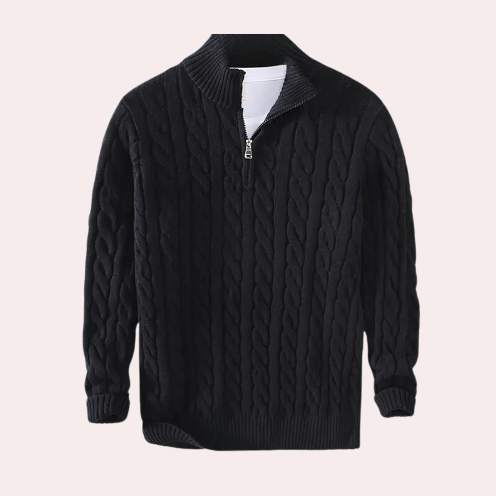 Bruce | Classic Knit Quarter-Zip Sweater