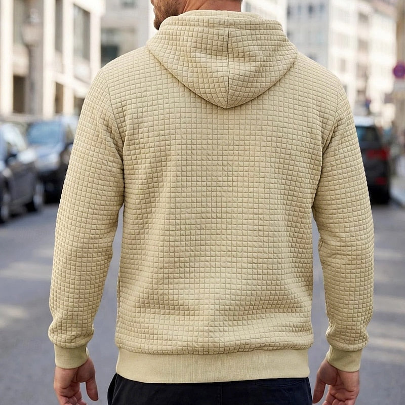 Bryce | Modern Textured Grid Hoodie
