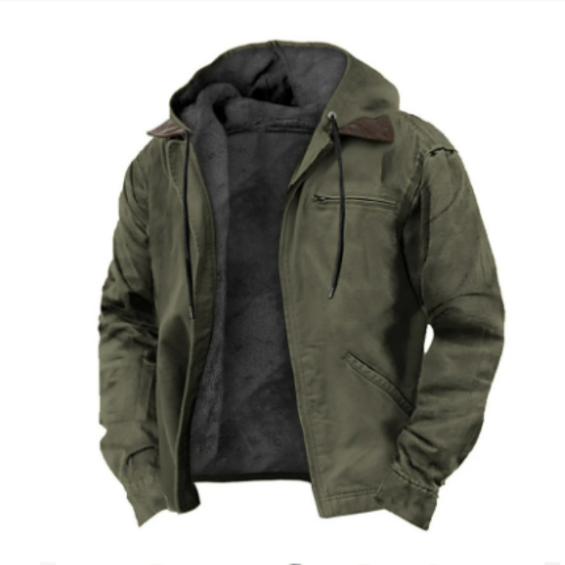 Simon | Rugged Fleece-Lined Hooded Jacket