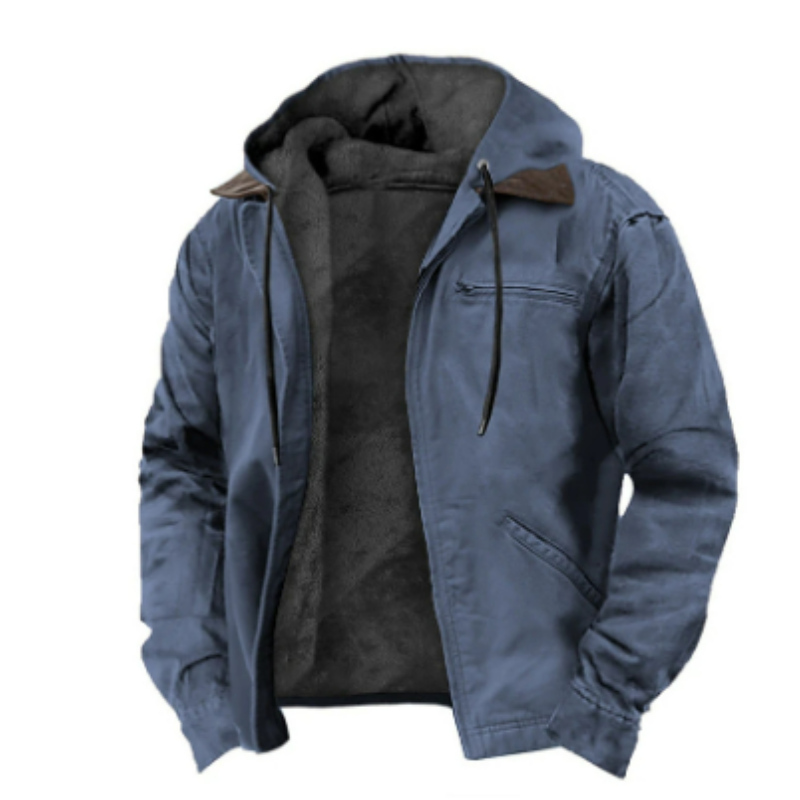 Simon | Rugged Fleece-Lined Hooded Jacket
