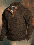 Harold | Refined Quilted Button-Collar Sweater