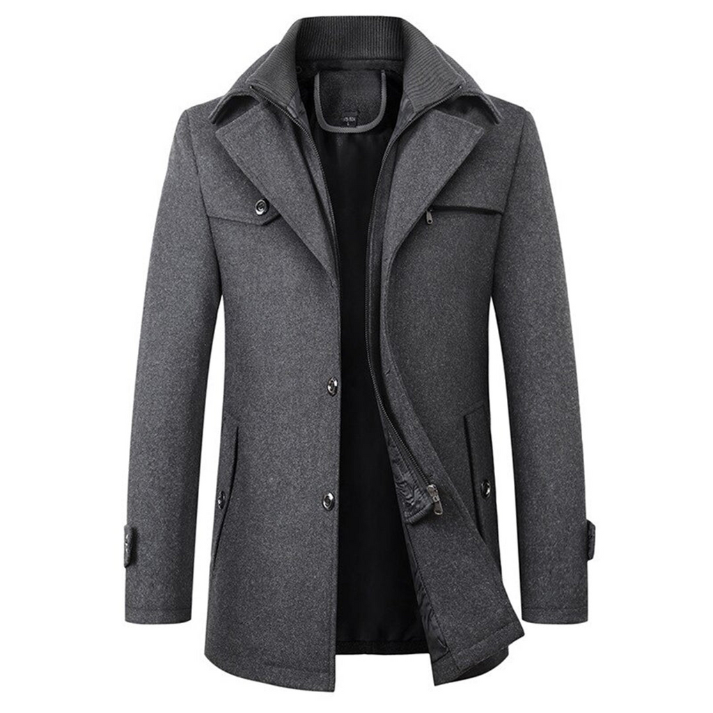 Simon | Refined Wool Stand-Collar Jacket