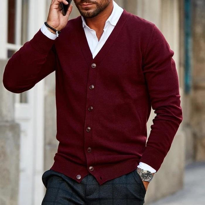 Thomas | Refined V-Neck Knit Cardigan