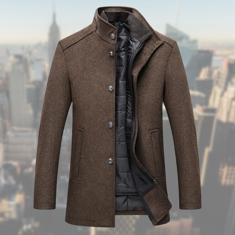 Vincent | Refined Wool Stand-Collar Jacket