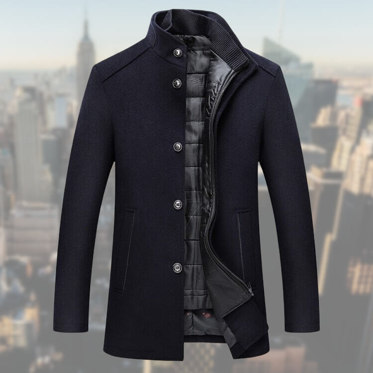 Vincent | Refined Wool Stand-Collar Jacket
